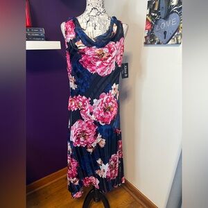 Alexa B Nites Sleeveless Floral Print Dress NWT